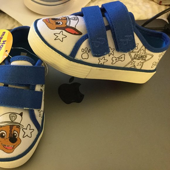 Paw Patrol “Chase” Color Sneakers Washable and Color-FIL, Size 6 (Todder), NEW! - Picture 2 of 2